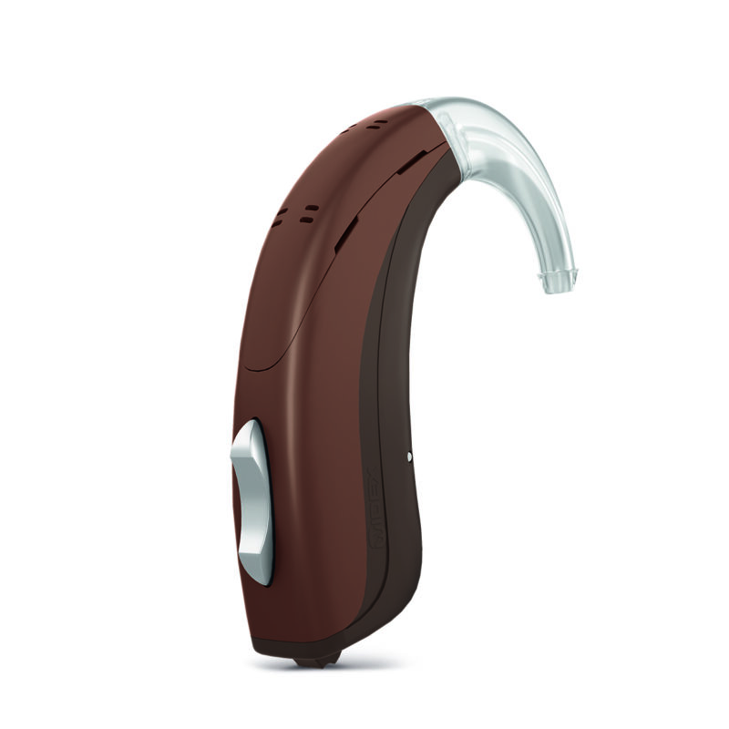 Widex-EVOKE-FA-Standalone-Cappuccino-brown-Brown-With-hook-Hearing-aid-With-shadow